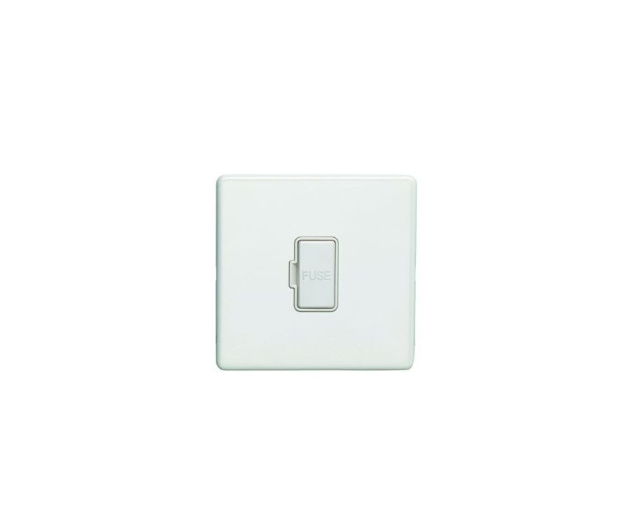 Eurolite White Plate 13A Unswitched Fuse Spur  | ECWUSWFW