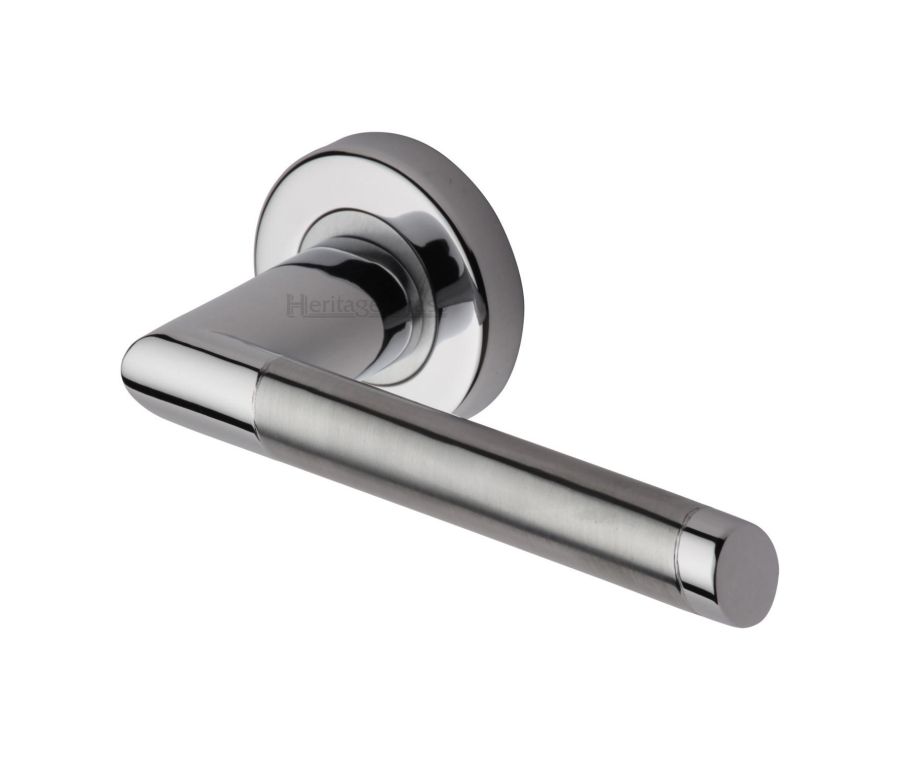 Apollo Finish Ellipse Door Handle on Round Rose