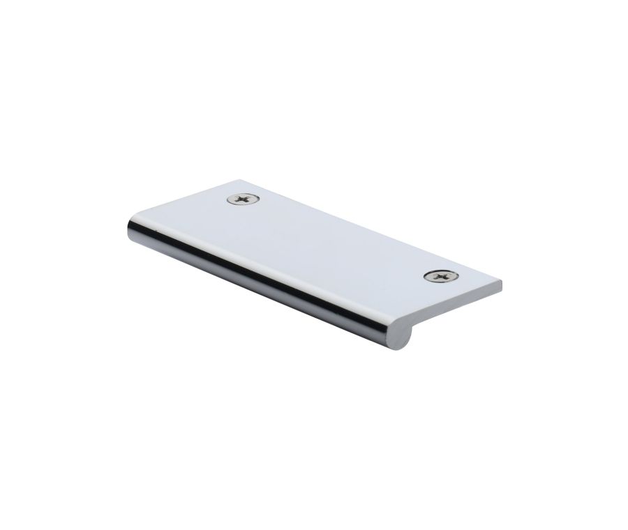 Heritage Brass Polished Chrome Edge Pull Cabinet Handle 100mm