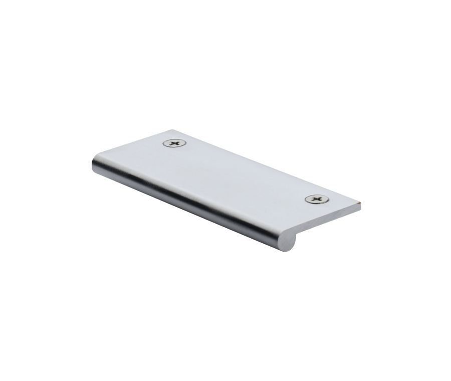Heritage Brass Satin Chrome Edge Pull Cabinet Handle 100mm