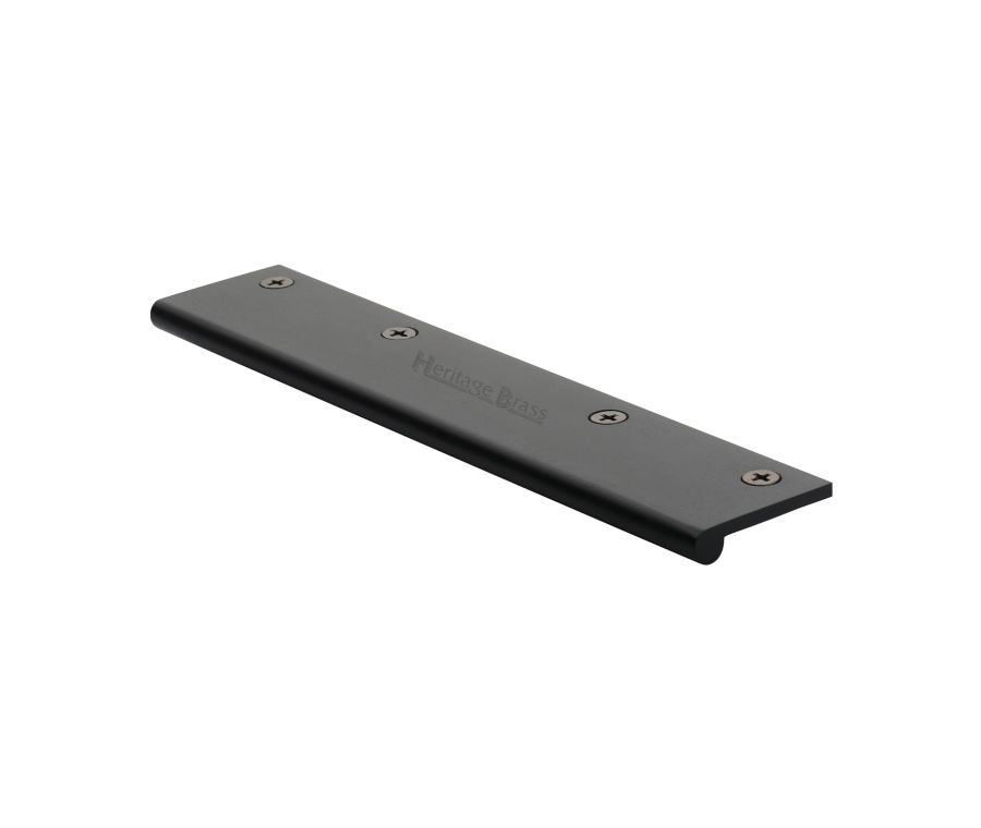 Heritage Brass Matt Black Edge Pull Cabinet Handle 200mm