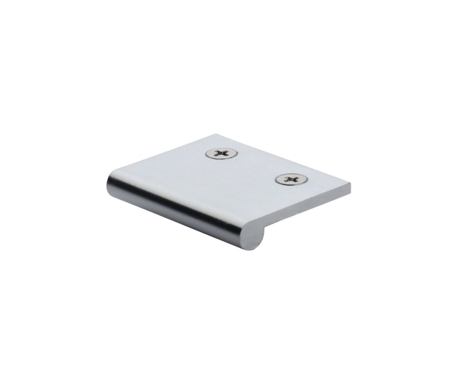 Heritage Brass Satin Chrome Edge Pull Cabinet Handle 50mm