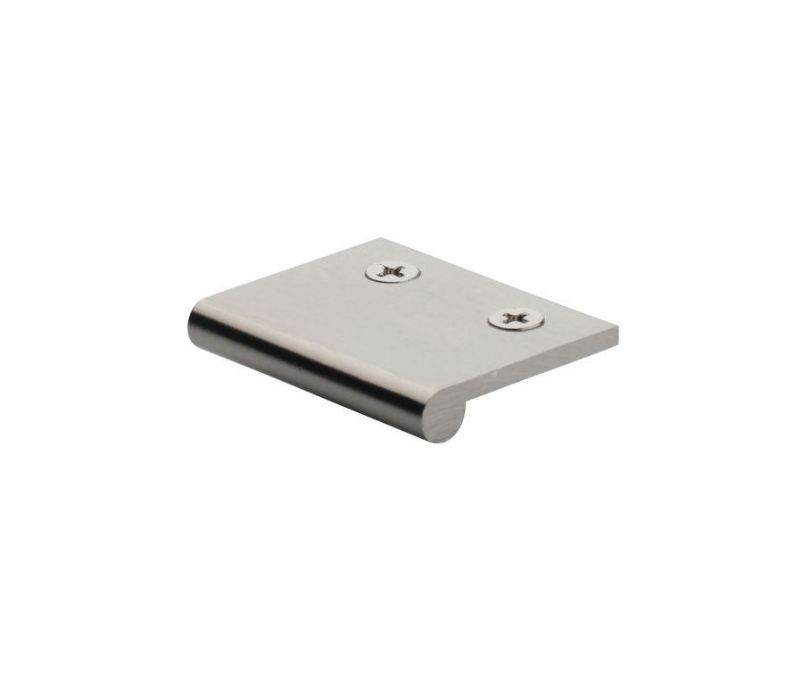 Heritage Brass Satin Nickel Edge Pull Cabinet Handle 50mm