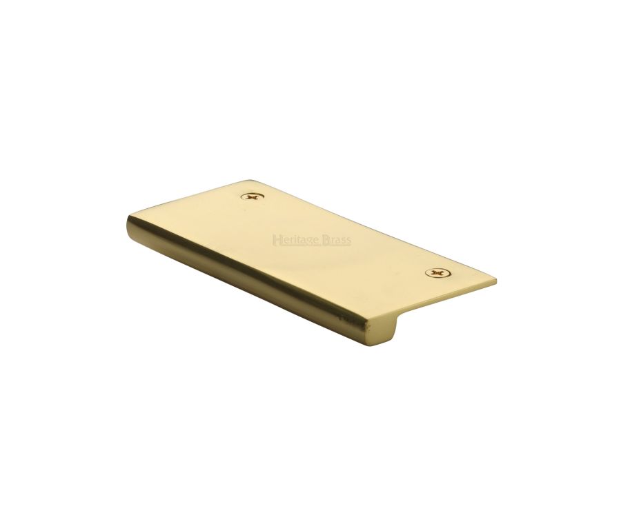 Heritage Brass Polished Brass EPT Edge Pull Cabinet Handle 100mm