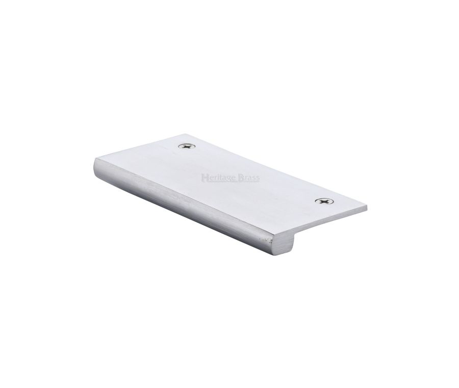 Heritage Brass Satin Chrome EPT Edge Pull Cabinet Handle 100mm