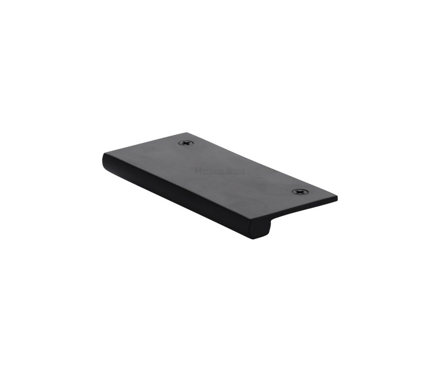 Heritage Brass Matt Black EPT Edge Pull Cabinet Handle 50mm