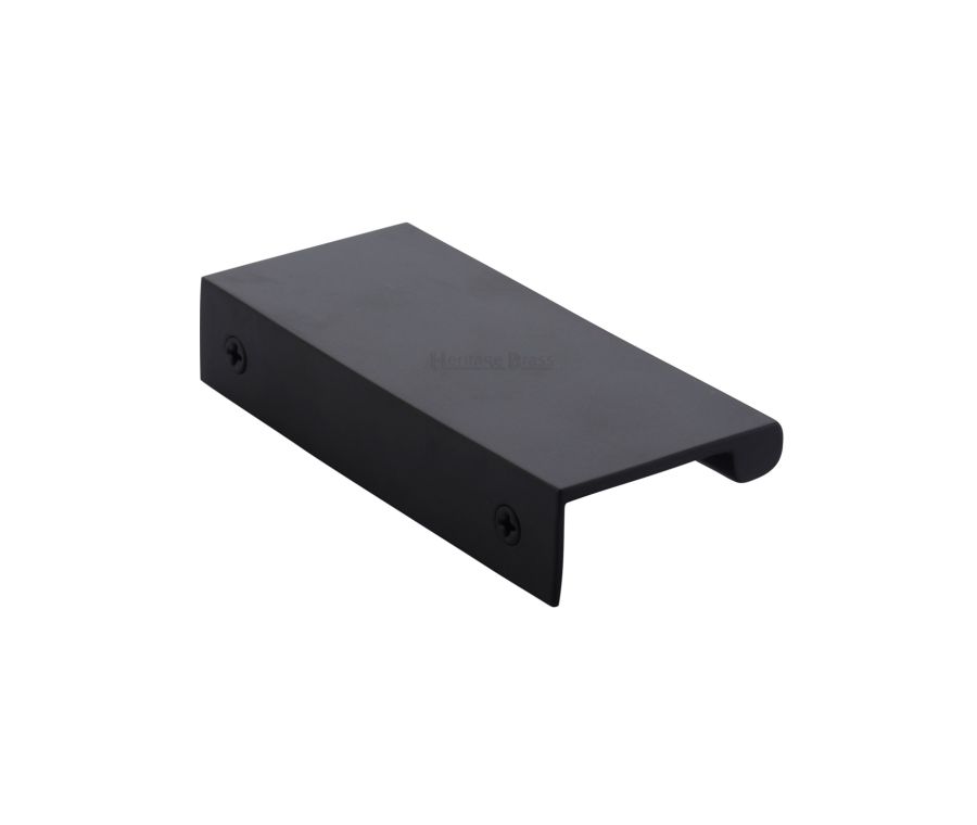 Heritage Brass Matt Black EPTR Edge Pull Cabinet Handle 100mm