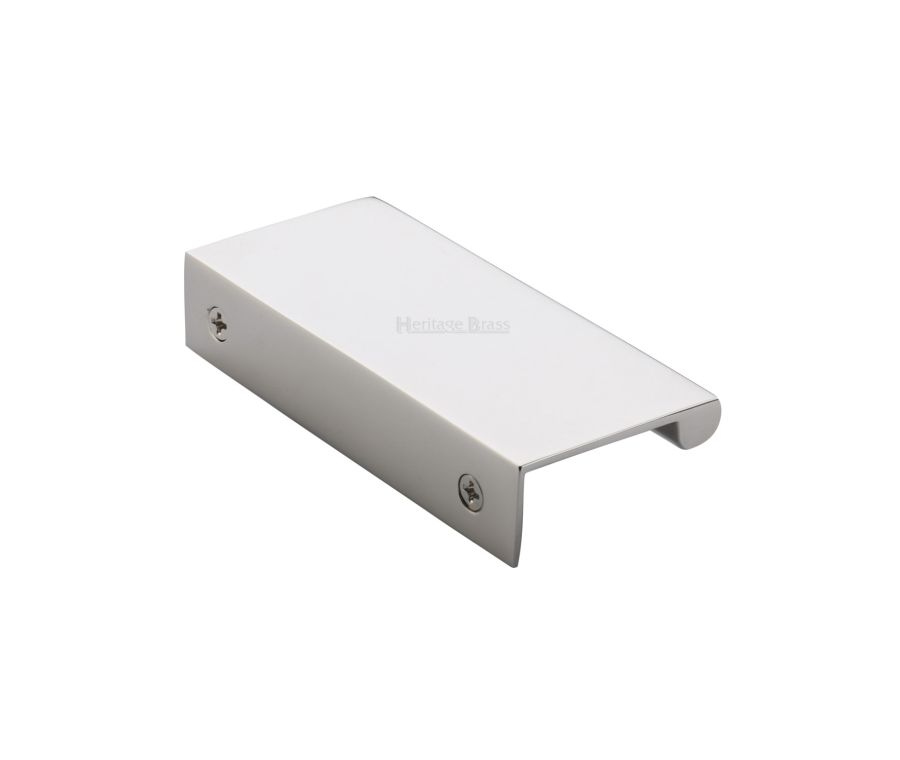 Heritage Brass Polished Nickel Finish EPTR Edge Pull Cabinet Handle 100mm