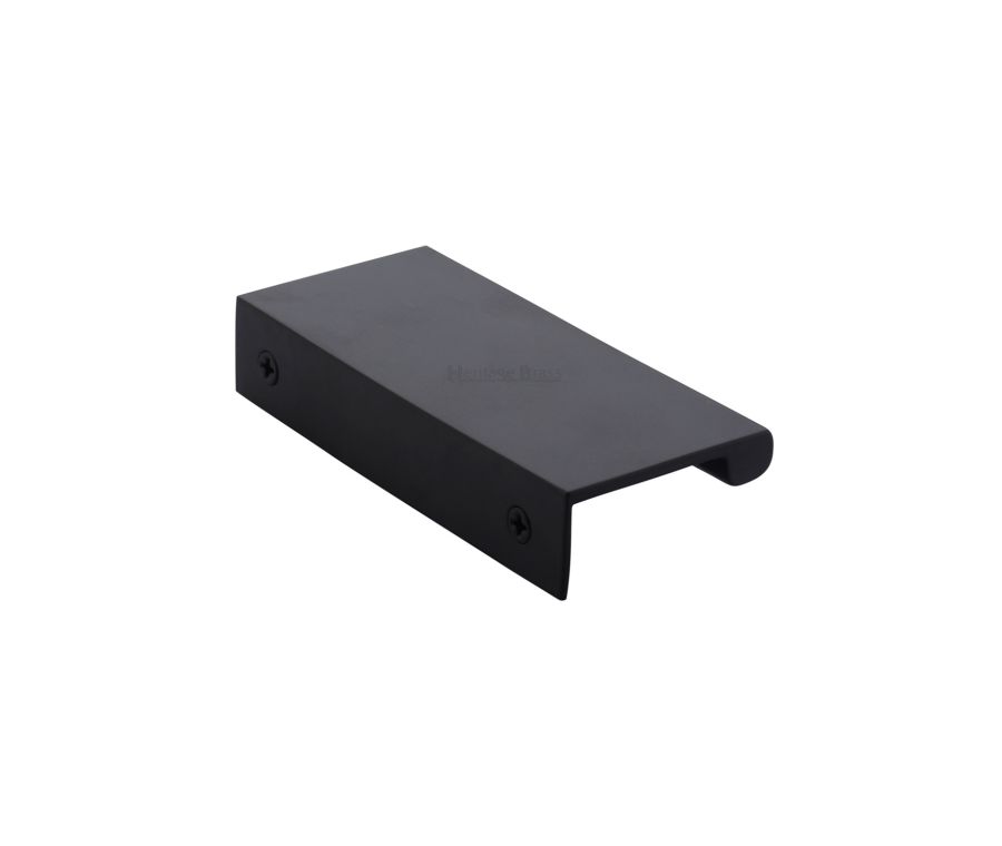 Heritage Brass Matt Black EPTR Edge Pull Cabinet Handle 50mm