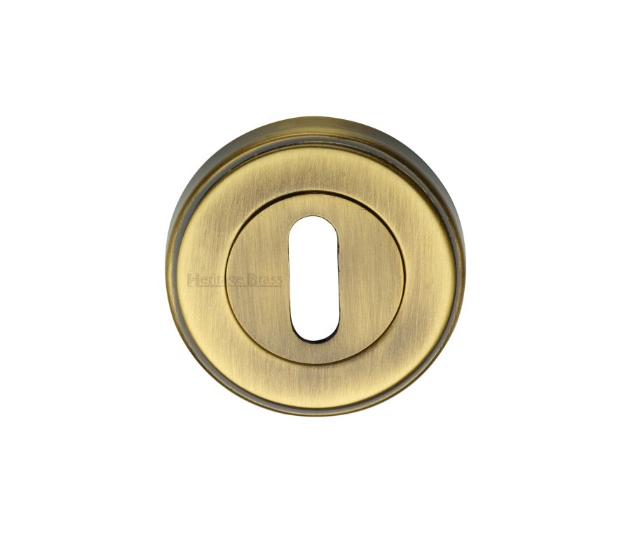 Antique Brass Standard Key Escutcheon Round - ERD7000
