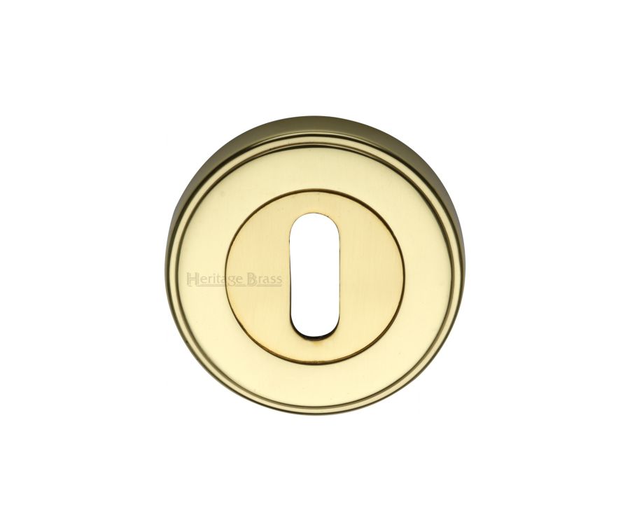 Polished Brass Standard Key Escutcheon Round - ERD7000