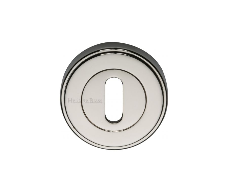 Polished Nickel Finish Standard Key Escutcheon Round - ERD7000