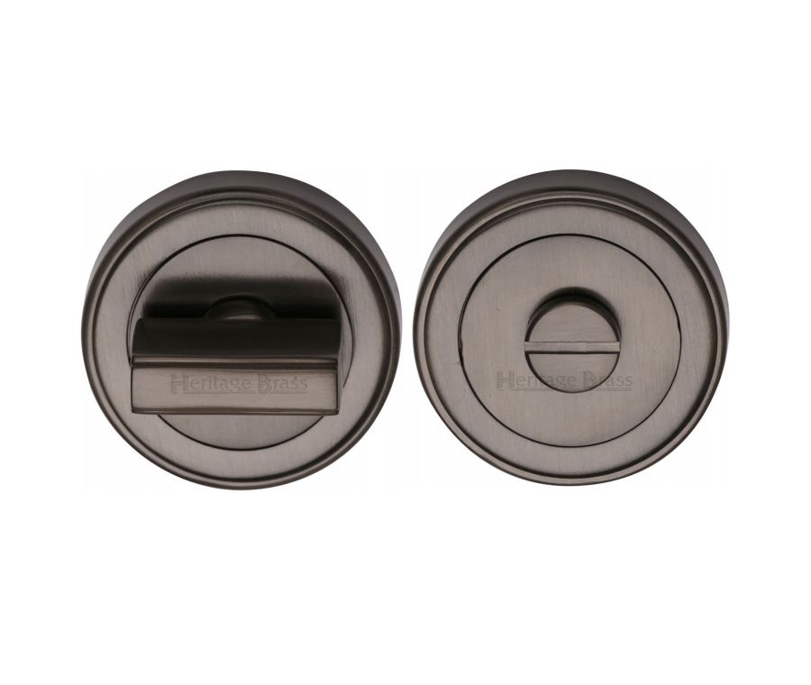 Matt Bronze Round Bathroom Turn & Release - ERD7030