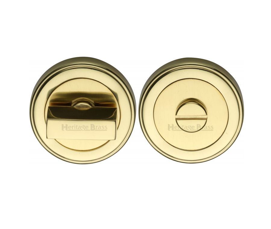 Polished Brass Round Bathroom Turn & Release - ERD7030