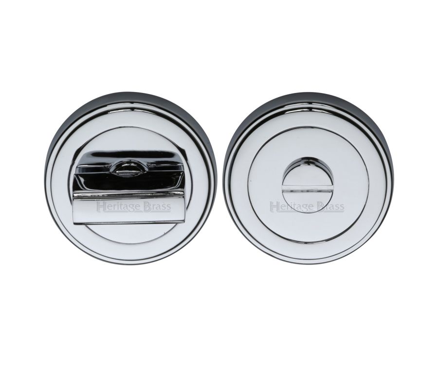 Polished Chrome Round Bathroom Turn & Release - ERD7030