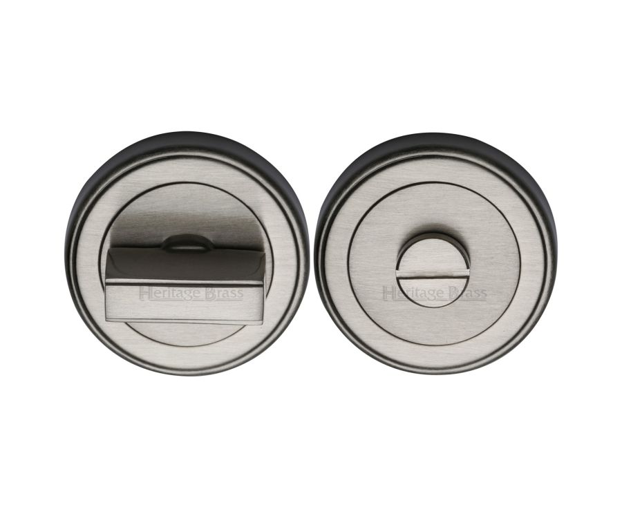 Satin Nickel Round Bathroom Turn & Release - ERD7030