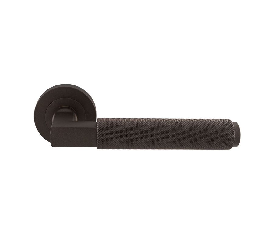 Matt Bronze Terazzo Lever on Round Rose | EUL060MBRZ