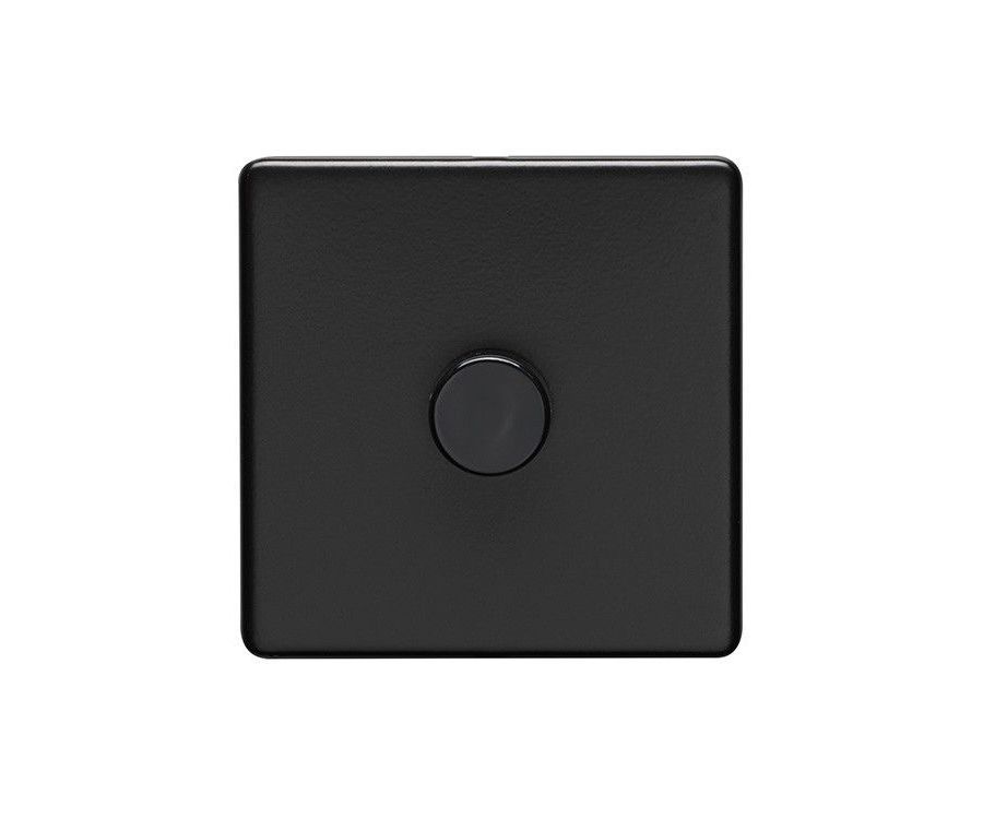 Eurolite Matt Black 2 Way 400w 1 Gang Dimmer Switch  | ECMB1D400B