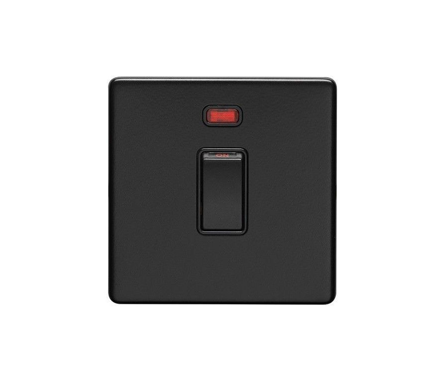 Eurolite Matt Black 20 Amp DP Switch with Neon Light  | ECMB20ADPSWNB