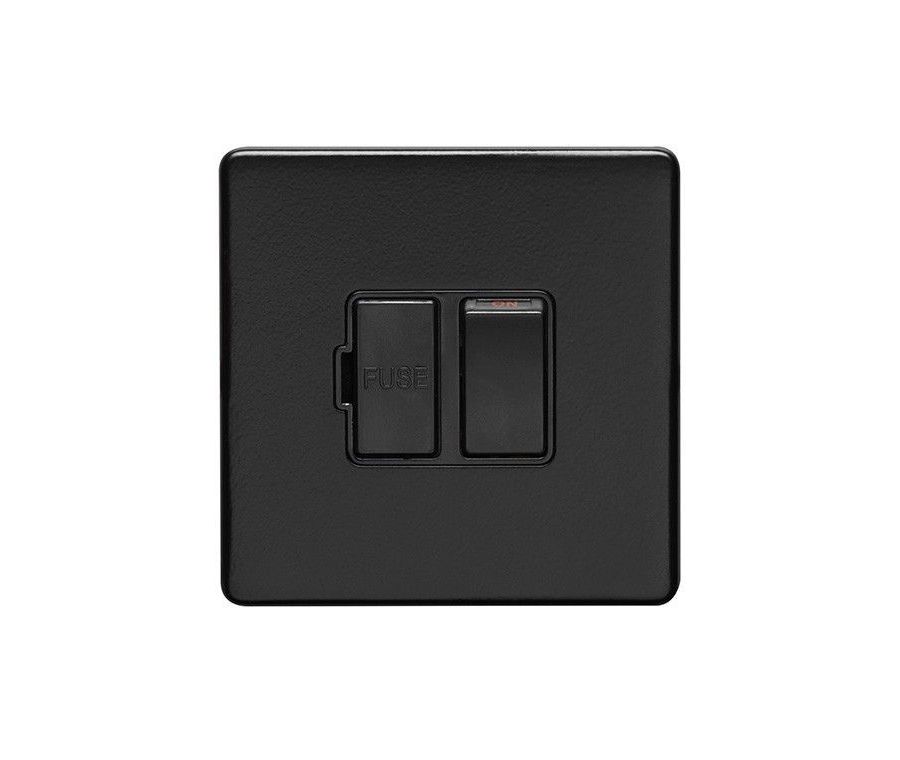 Eurolite Matt Black 13A Switched Fuse Spur  | ECMBSWFB