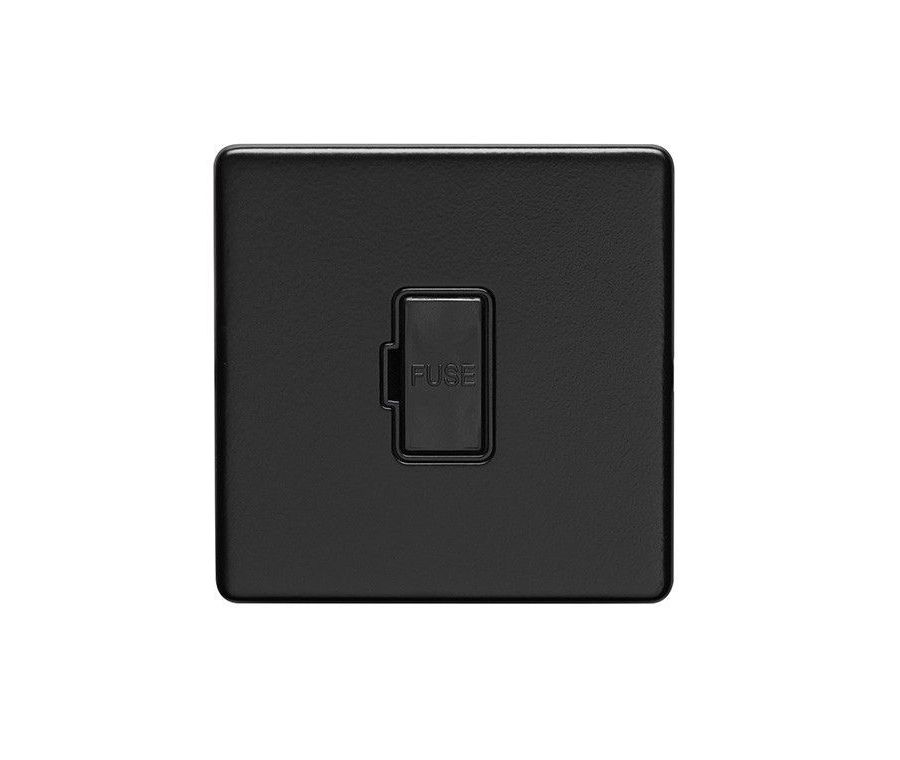 Eurolite Matt Black 13A Unswitched Fuse Spur  | ECMBUSWFB