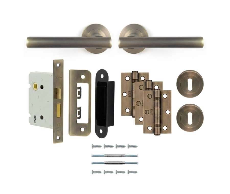 Antique Brass Faro Lock Pack - Ultimate Door Pack