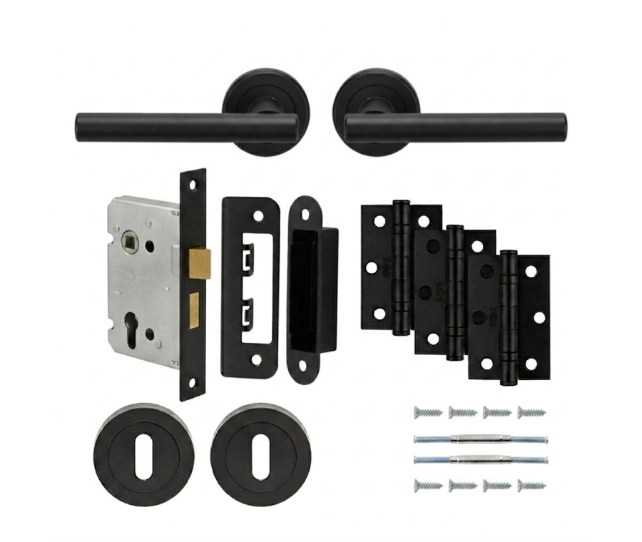 Matt Black Faro Lock Pack - Ultimate Door Pack
