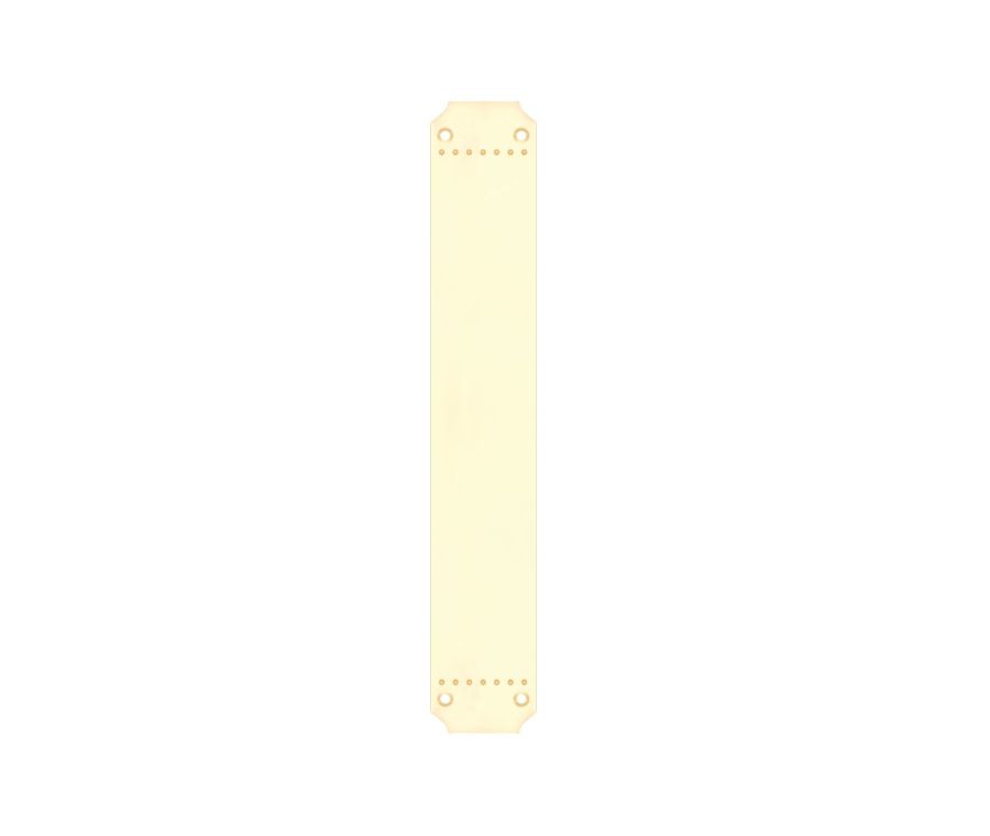 Polished Brass 380 x 65mm Art Nouveau Fingerplate | FB115PB