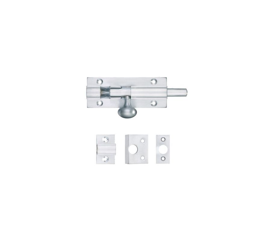 Zoo 75mm x 30mm Fulton & Bray Satin Chrome Architectural Barrel Bolt | FB55SC