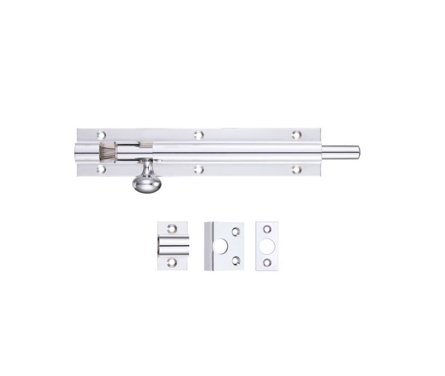 Zoo 150mm x 30mm Fulton & Bray Polished Chrome Architectural Barrel Bolt FB57CP