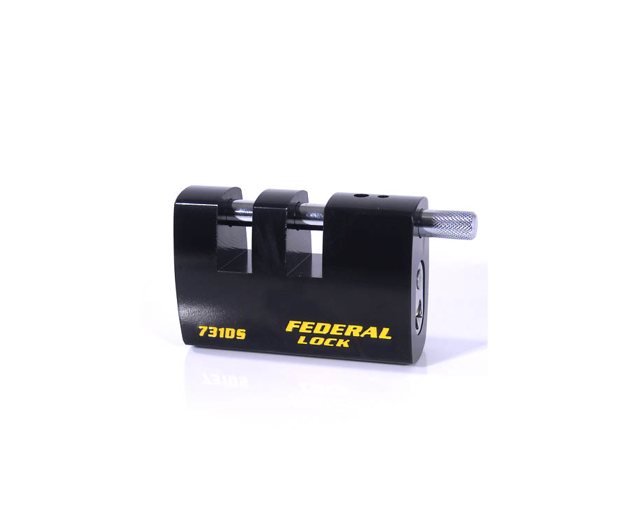 Federal FD731DS 90mm Double Slotted Rectangular Steel Padlock with keying options