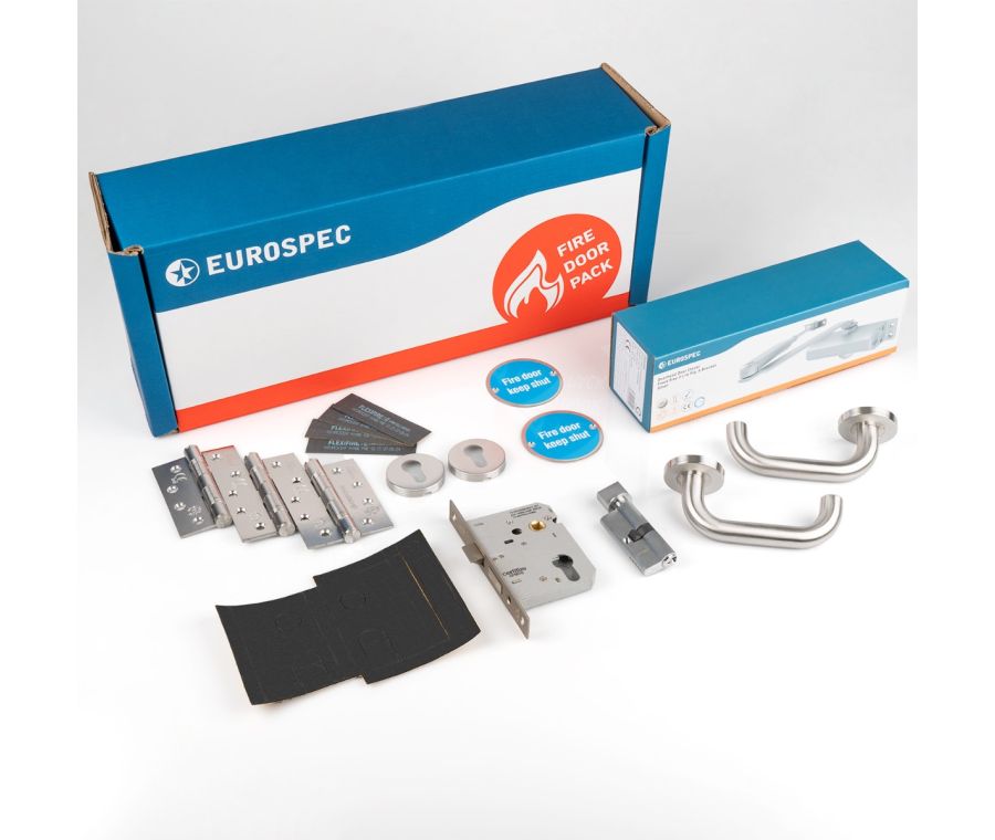 Eurospec Residential Fire Door Pack - LEVER UK LOCK | FDPR3