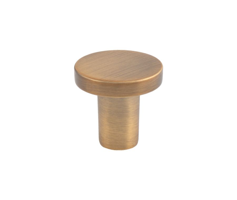 Antique Brass 26mm Circular Cupboard Knob | FTD348AAB