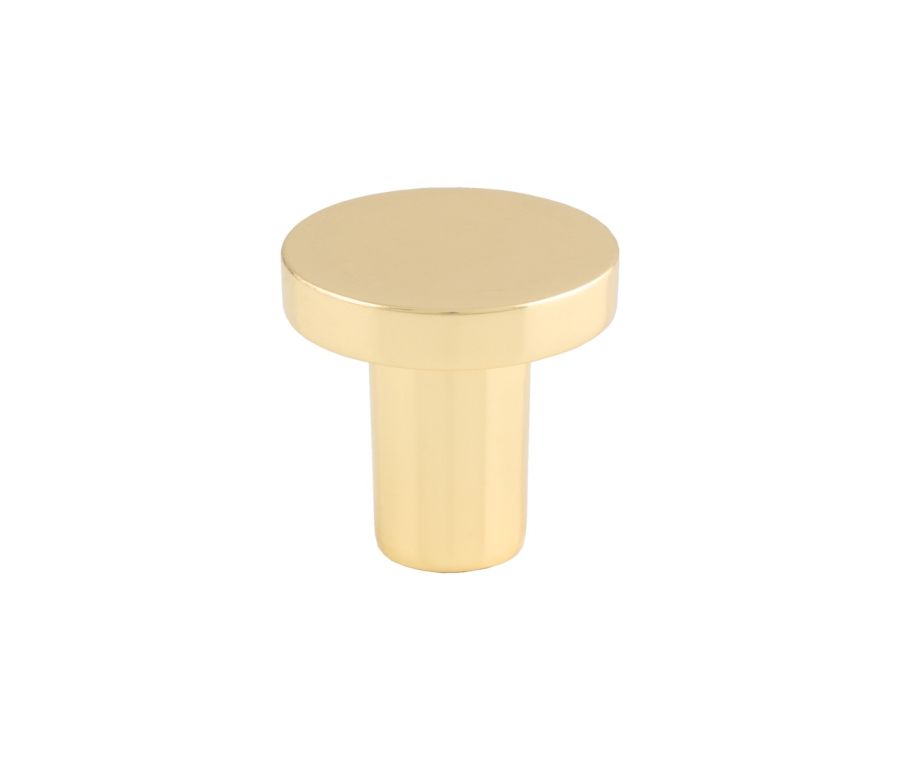 Polished Brass 26mm Circular Cupboard Knob | FTD348APB