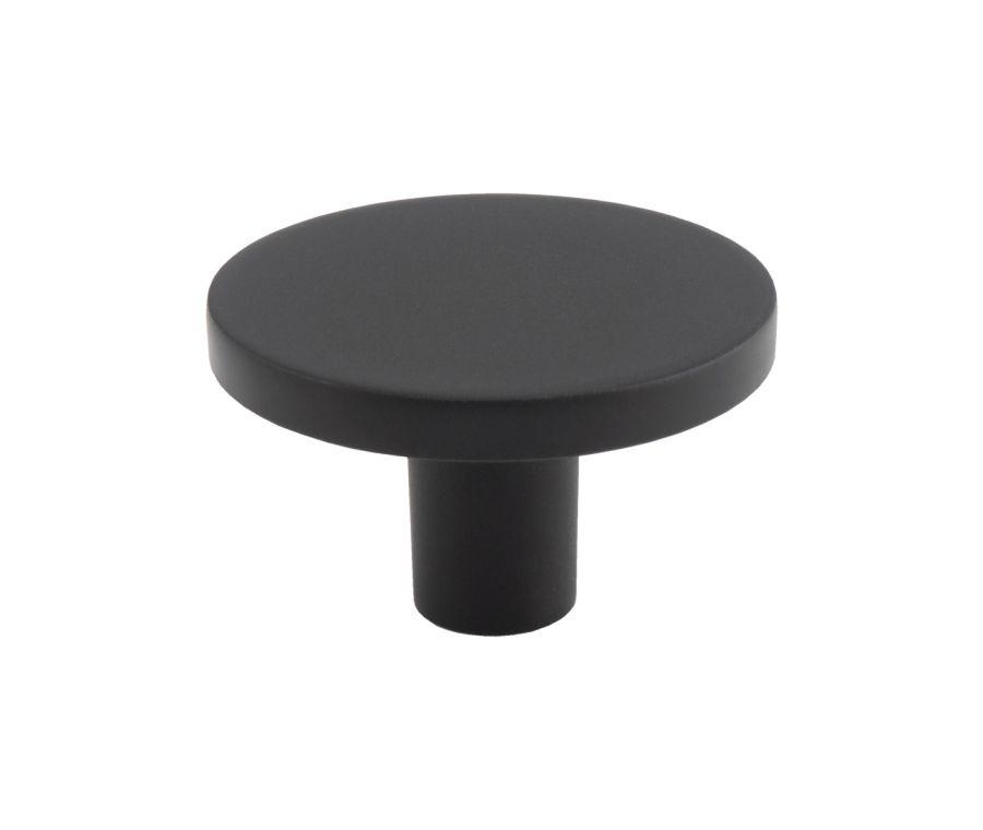 Matt Black 41mm Circular Cupboard Knob | FTD348BMB