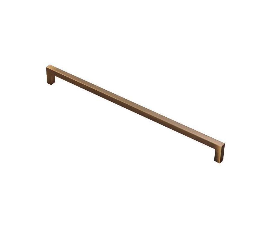 Antique Brass 320mm Square Section Block Cabinet Handle | FTD401FAB