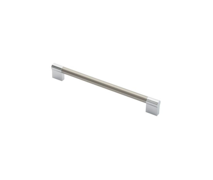 Satin Nickel & Polished Chrome 236mm Keyhole Handle | FTD470ESNCP
