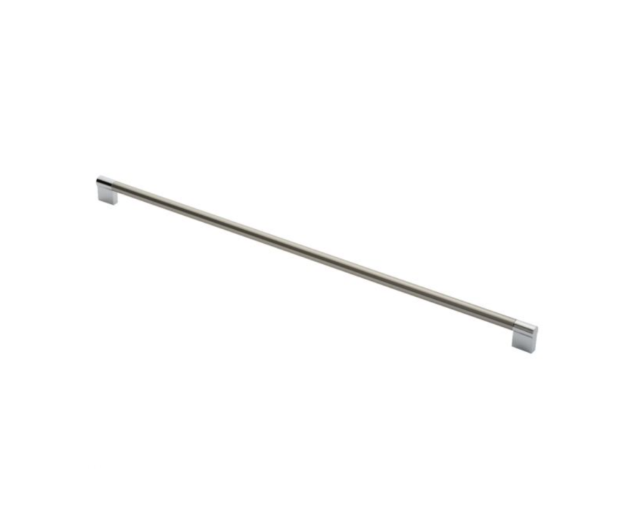 Satin Nickel & Polished Chrome 588mm Keyhole Handle | FTD470LSNCP
