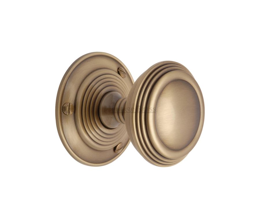 Heritage Brass Antique Brass Goodrich Door Knob on Rose