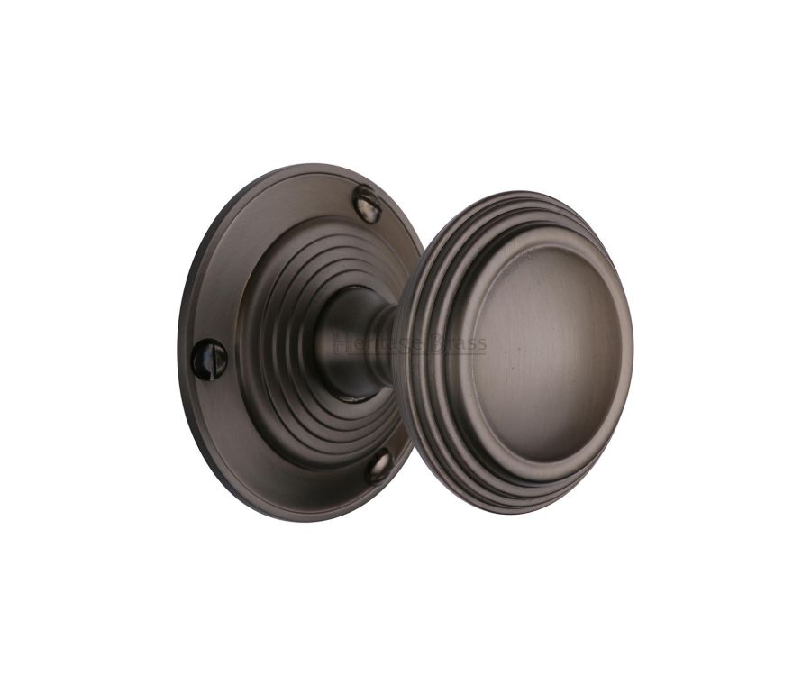 Heritage Brass Matt Bronze Goodrich Door Knob on Rose