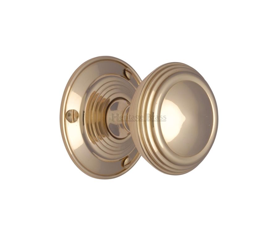 Heritage Brass Polished Brass Goodrich Door Knob on Rose