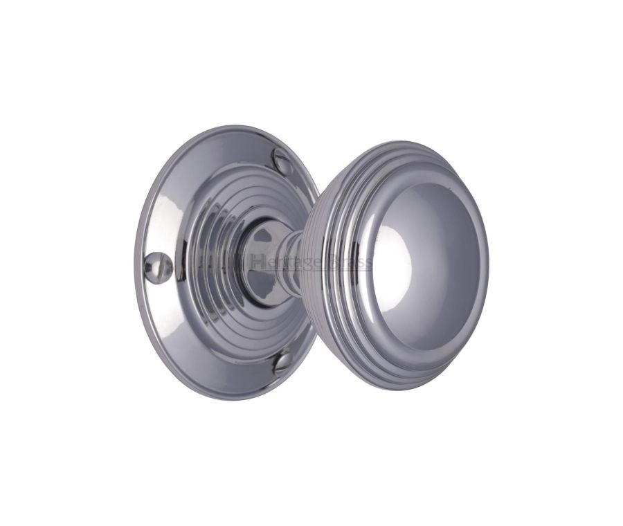 Heritage Brass Polished Chrome Goodrich Door Knob on Rose