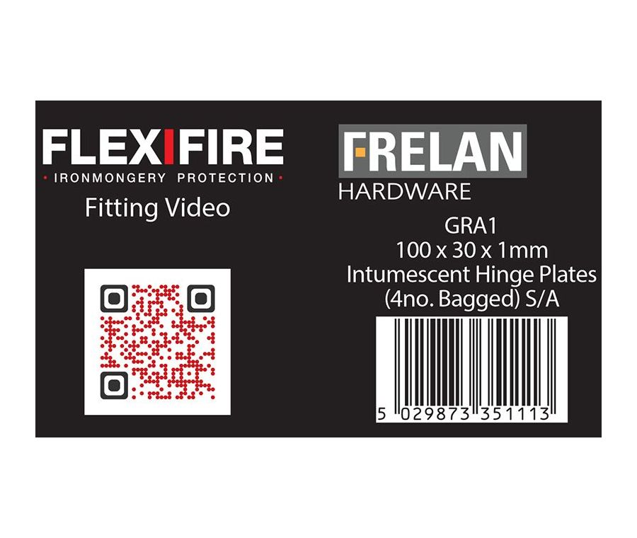 Frelan Kit for 102mm square hinges pack of 4 30 minute 1mm