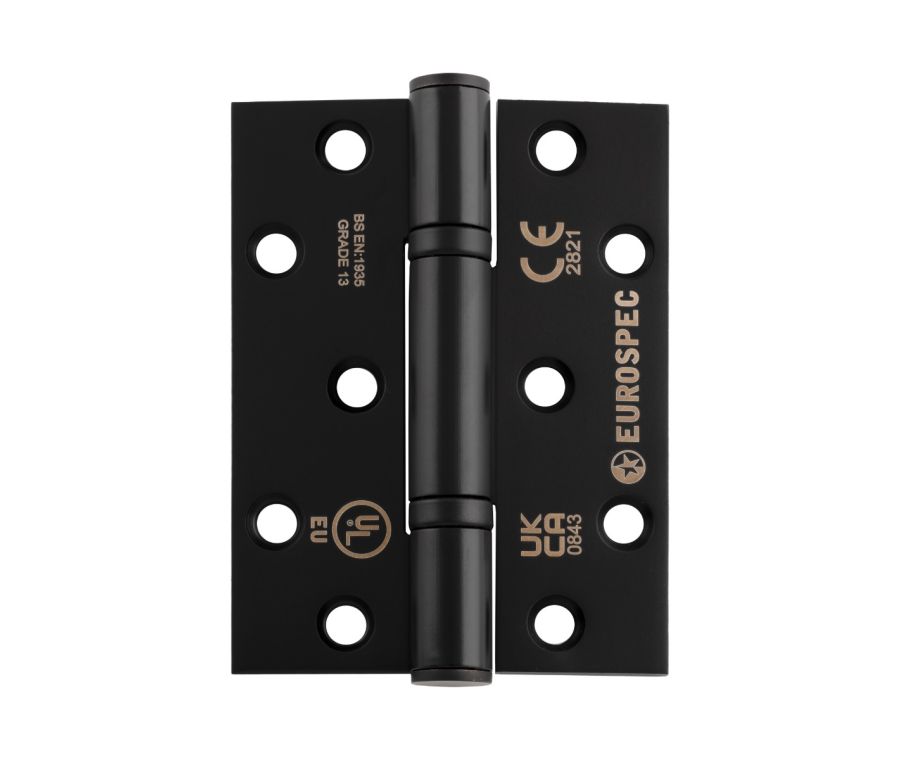 Pair Matt Black Grade 13 Thrust Bearing Hinge - Square | H2N1103/13MB