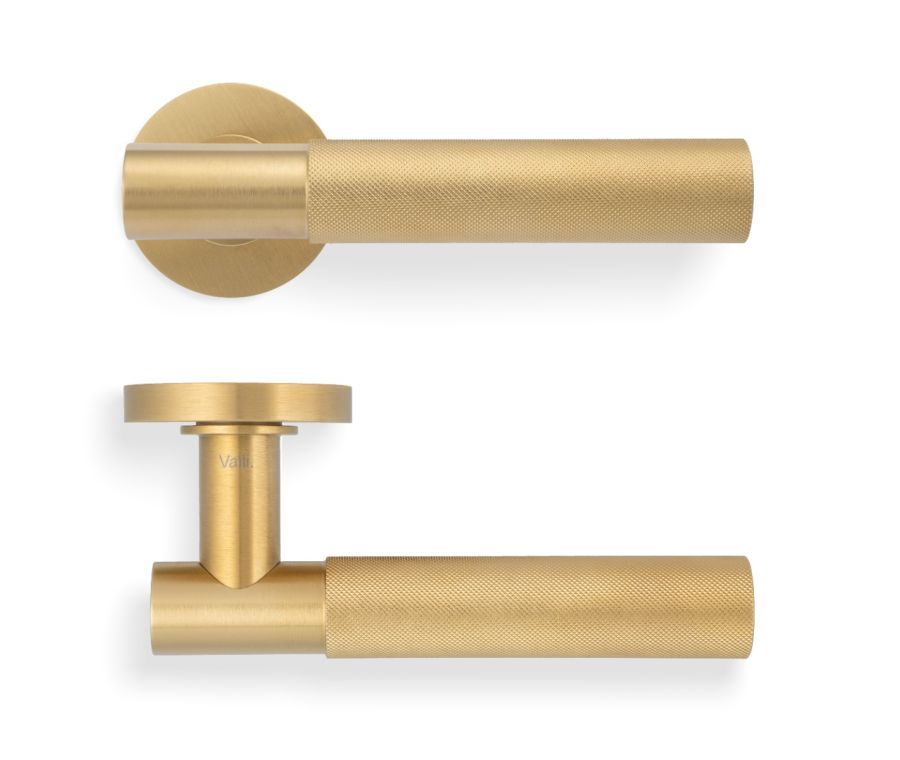 Set Valli Satin Brass PVD H379 Antonio Citterio Knurled Lever Handle