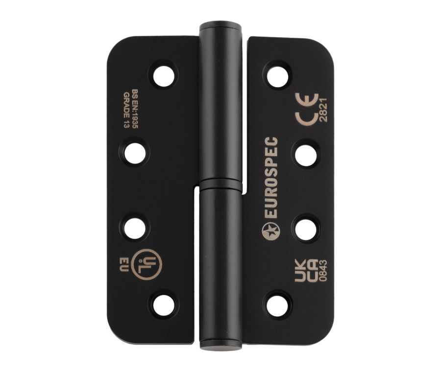 Pair Matt Black Grade 13 Lift Off Hinge - Radius - Right Hand | H3N1203/13MB/R/R