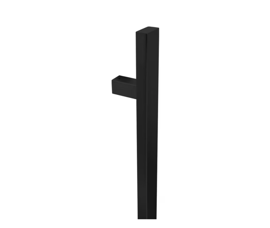 BLU HAB15 Matt Black Inline Rectangular 'T' Bolt Through Pull Handle | 1500mm | HAB15-1500-BF-MBL