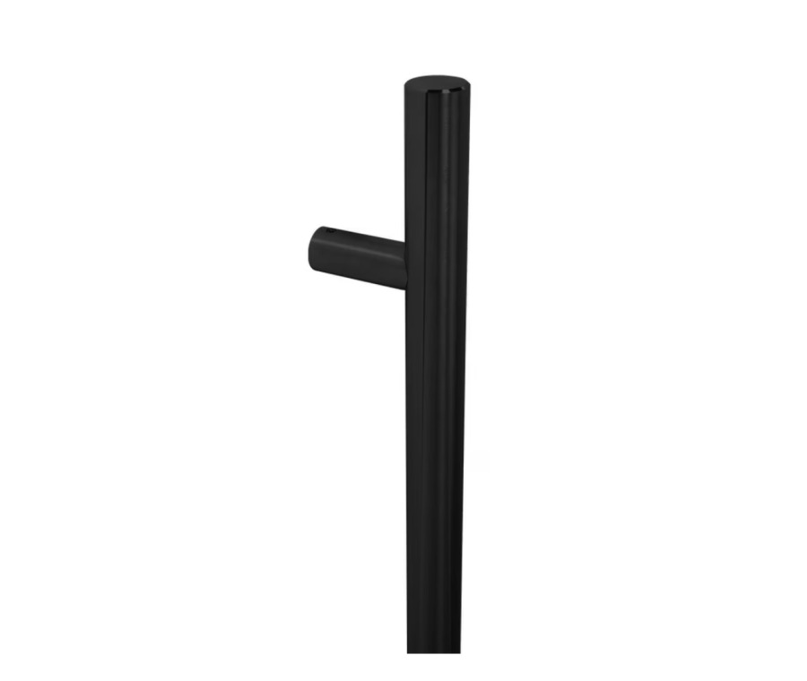 BLU HAB2 Matt Black Inline Round 'T' Back to Back Pull Handle | 900mm | HAB2-900-BB-MBL