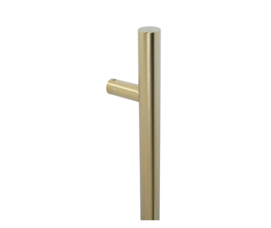 BLU HAB2 PVD Satin Brass Inline Round 'T' Secret Fix Pull Handle | 900mm | HAB2-900-SF-PSB
