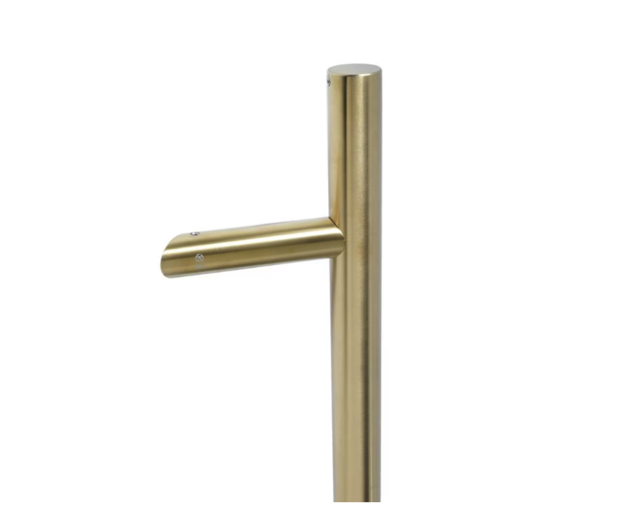 BLU HAB6 PVD Satin Brass Offset Round 'T' Bolt Through Pull Handle | 1200mm | HAB6-1200-BF-PSB